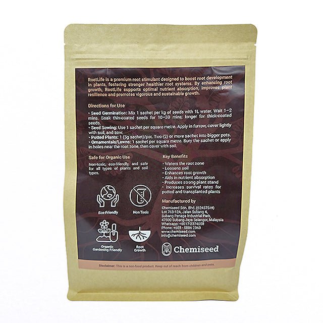 Rootlife 1kg | El depósito de agua y nutrientes orgánicos para plantas - Chemiseed Sdn. Bhd.