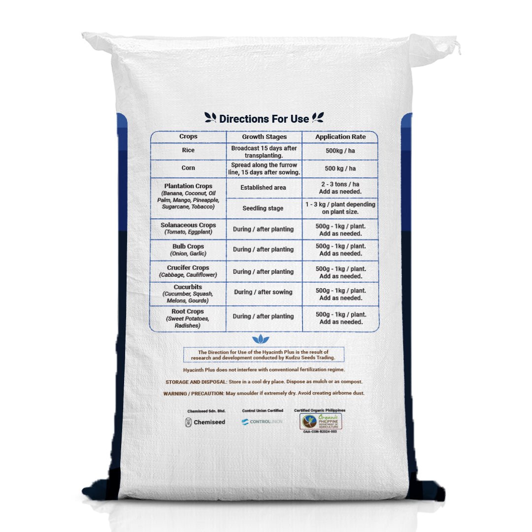 Hyacinth Plus water hyacinth-based organic plant supplement by Chemiseed